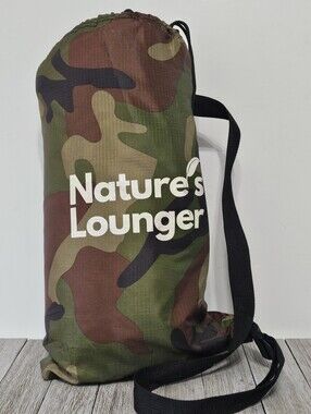 Nature's Lounger Camouflage Inflatable Beach Couch Chair Furniture No Pump Blow